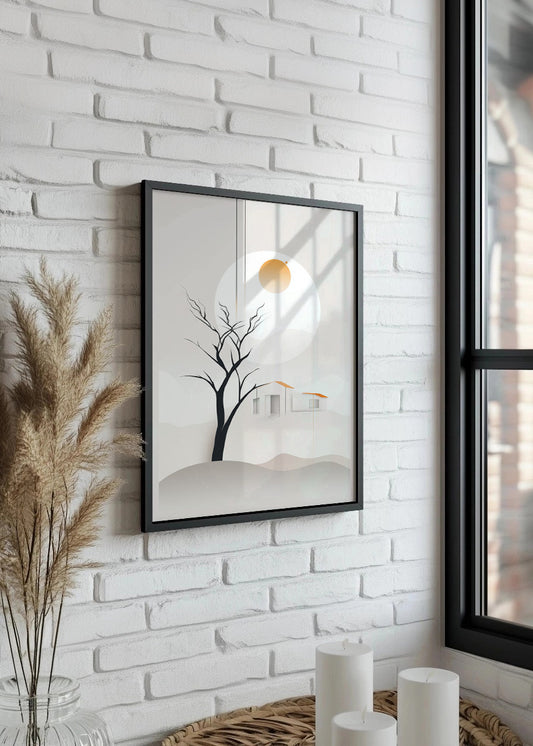 Cuadro Páramo blanco - minimalismo