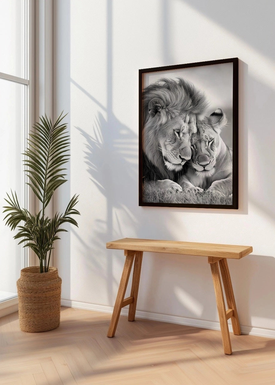 Cuadro Pareja de leones