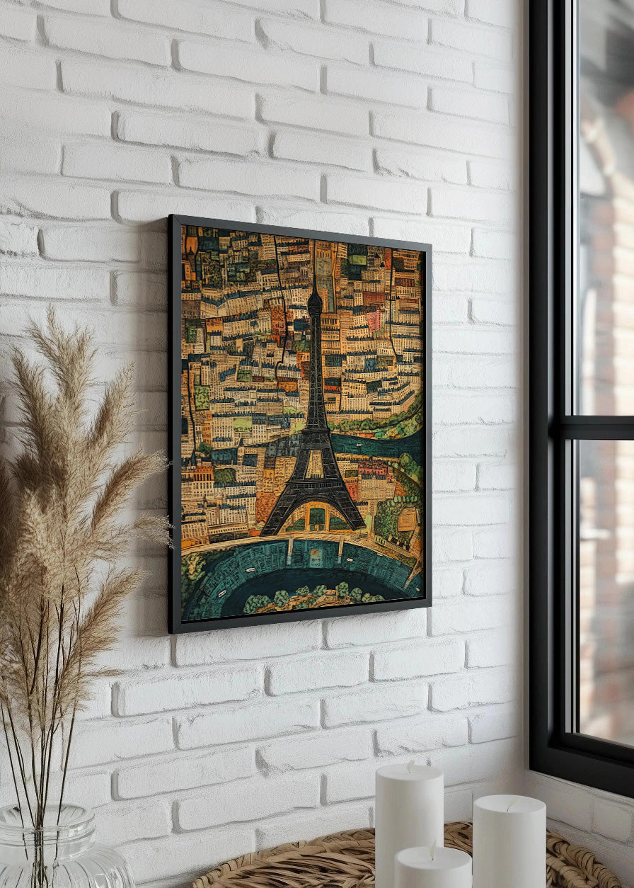 Cuadro París mapeado