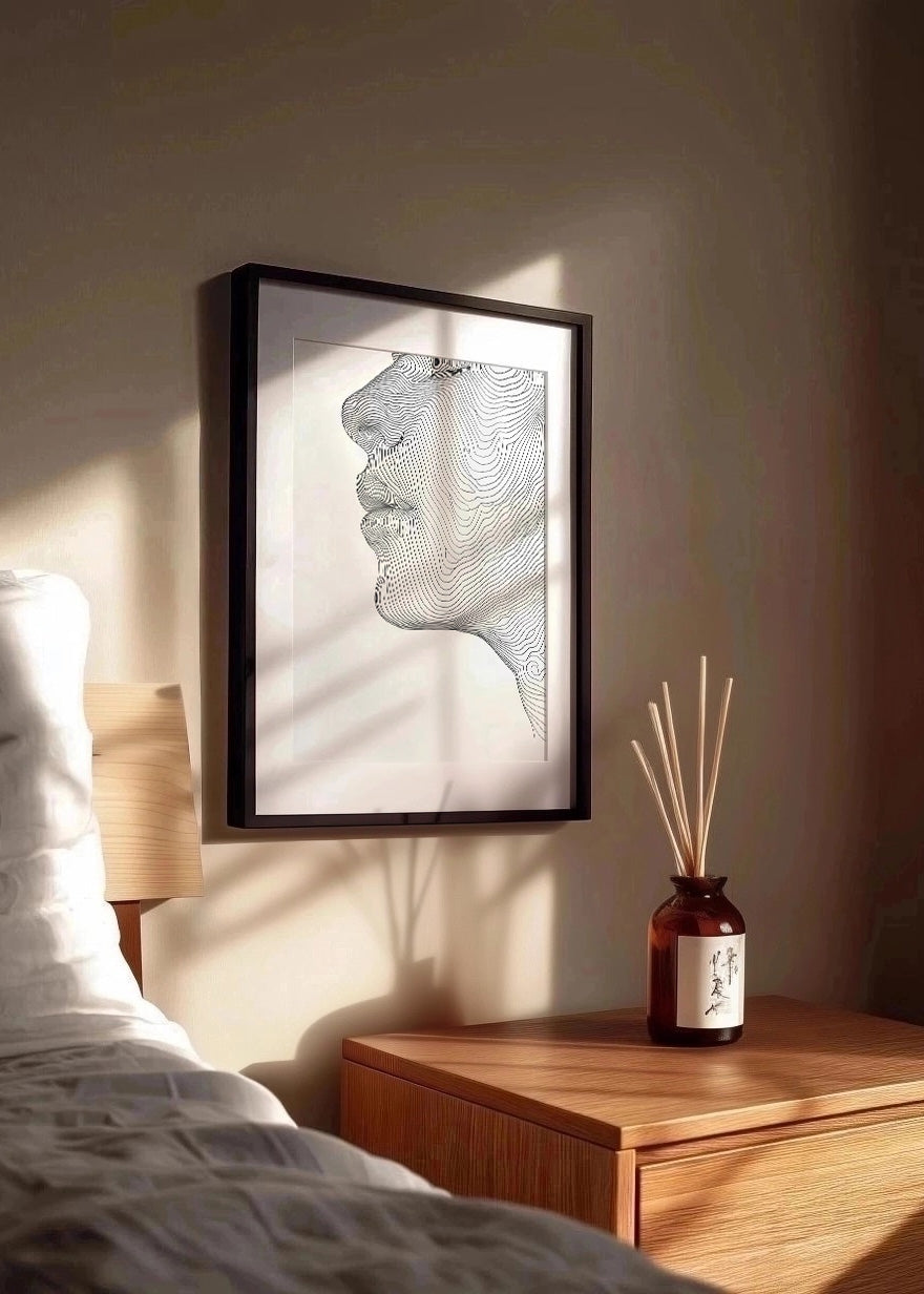 Cuadro Perfil de mujer a líneas