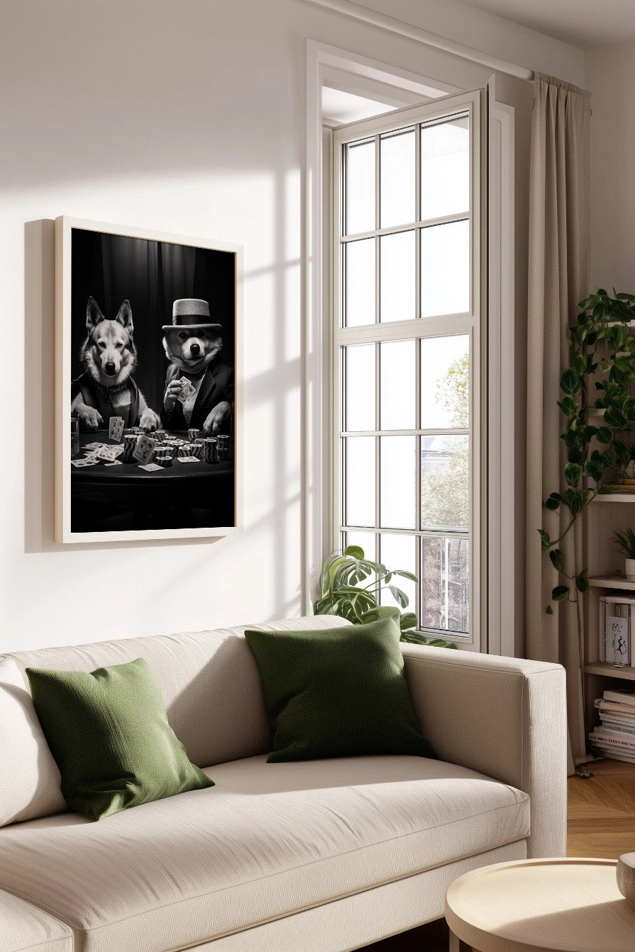 Cuadro de Perros jugando al poker - Fine Artic