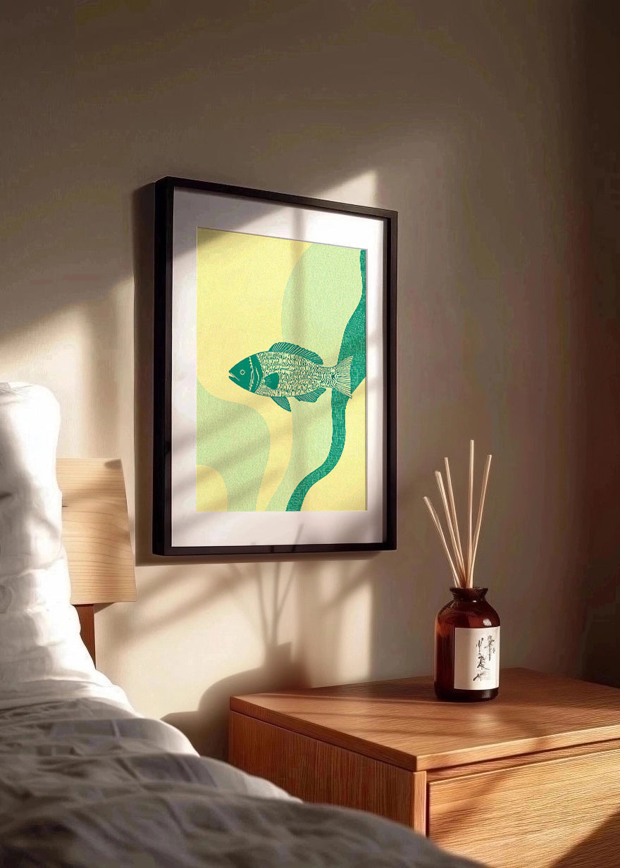 Cuadro Pez verde