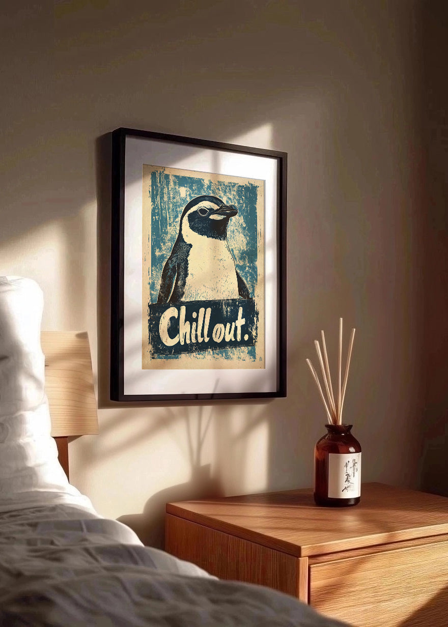 Cuadro Pingüino chillout