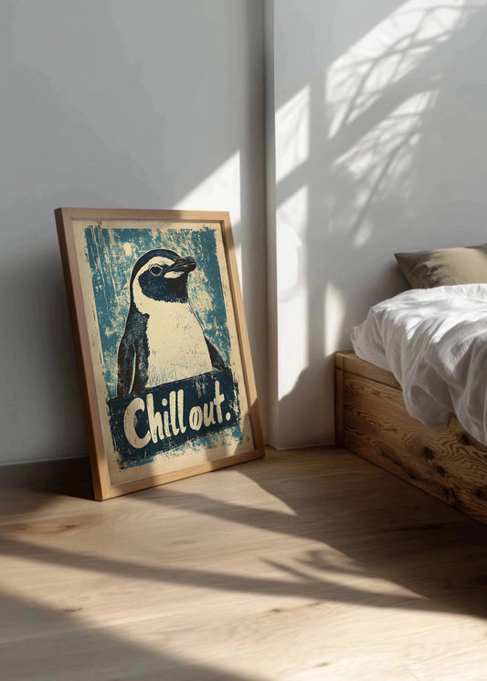 Cuadro Pingüino chillout