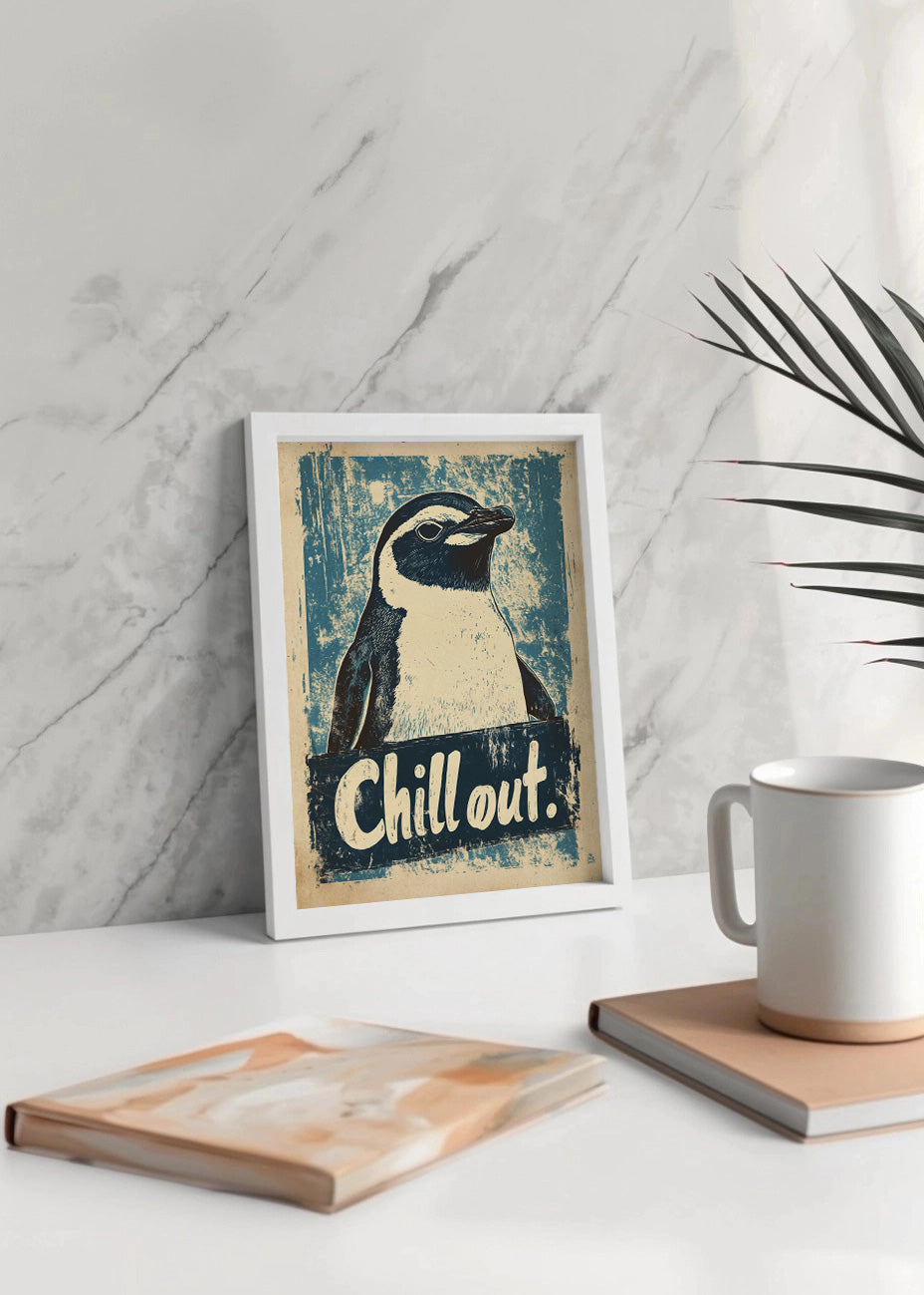Cuadro Pingüino chillout