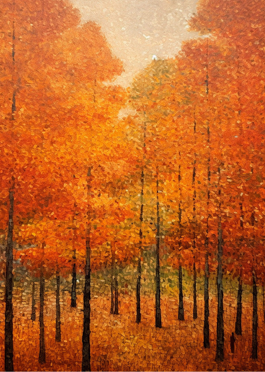Cuadro Pinos de otoño