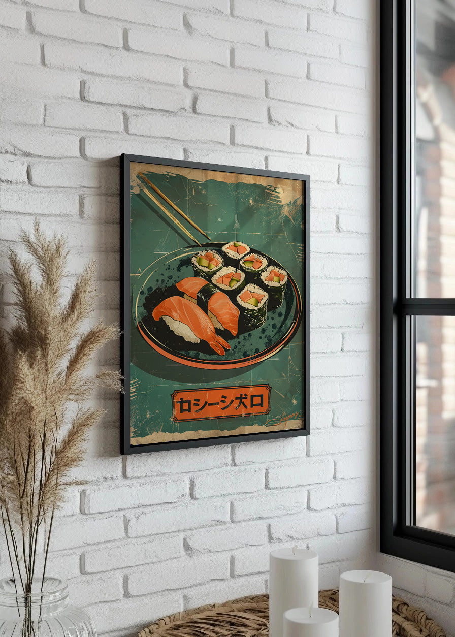 Cuadro Plato de shushi restaurante