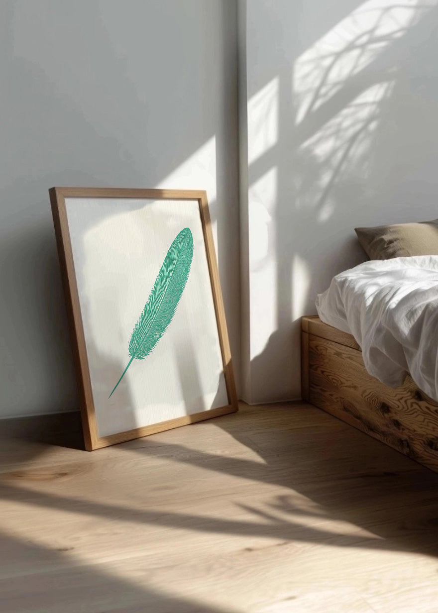 Cuadro Pluma verde