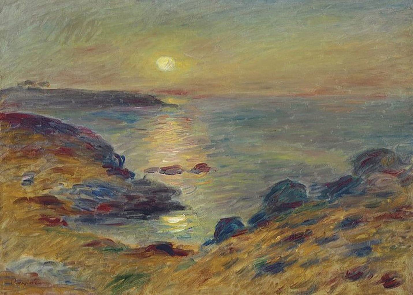 Cuadro Puesta de sol en Douarnenez (Renoir)