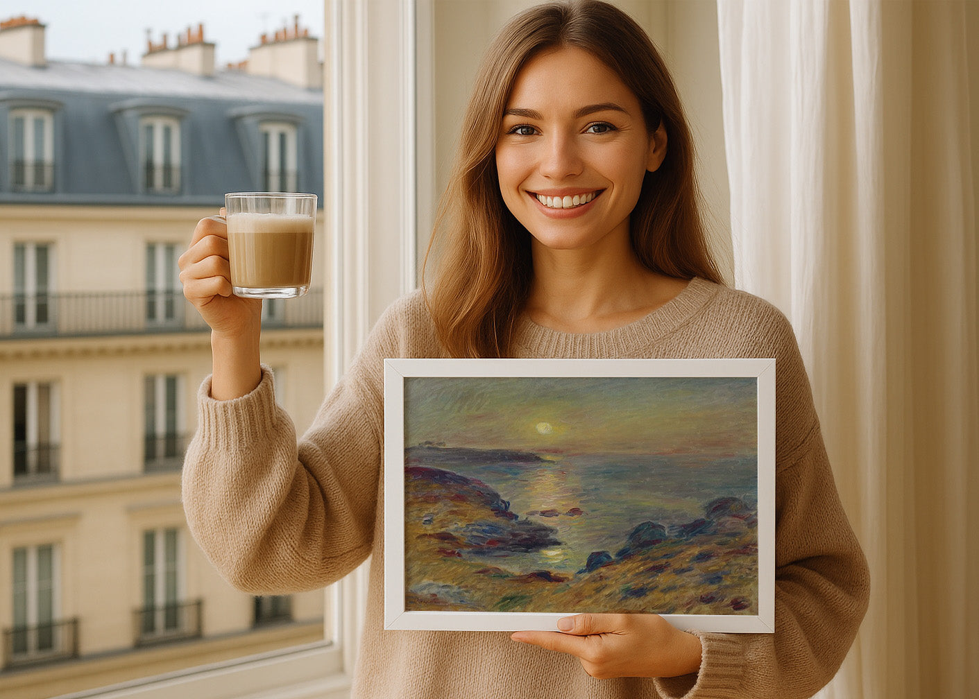 Cuadro Puesta de sol en Douarnenez (Renoir)