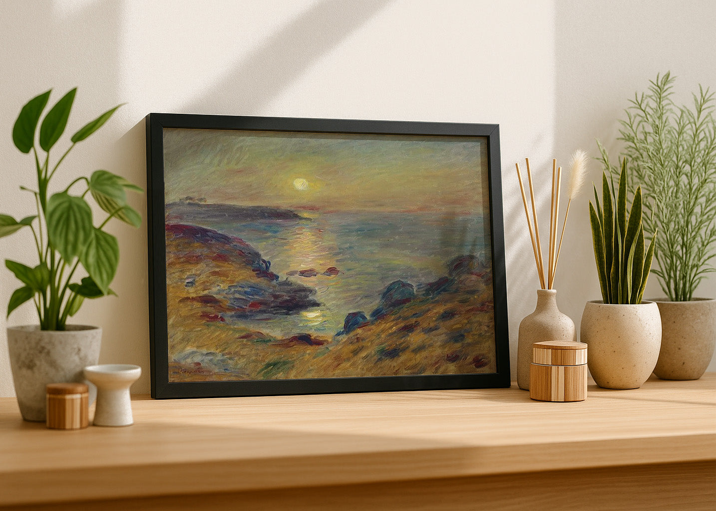 Cuadro Puesta de sol en Douarnenez (Renoir)