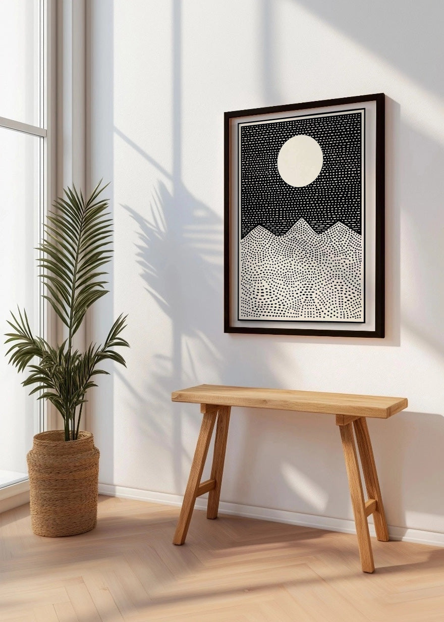 Cuadro Puntillismo al anochecer