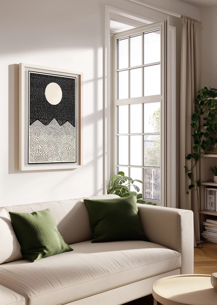 Cuadro Puntillismo al anochecer