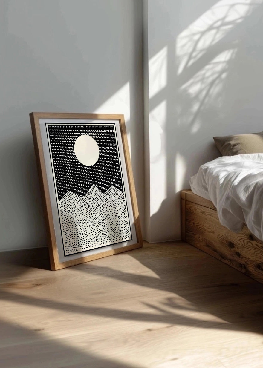 Cuadro Puntillismo al anochecer