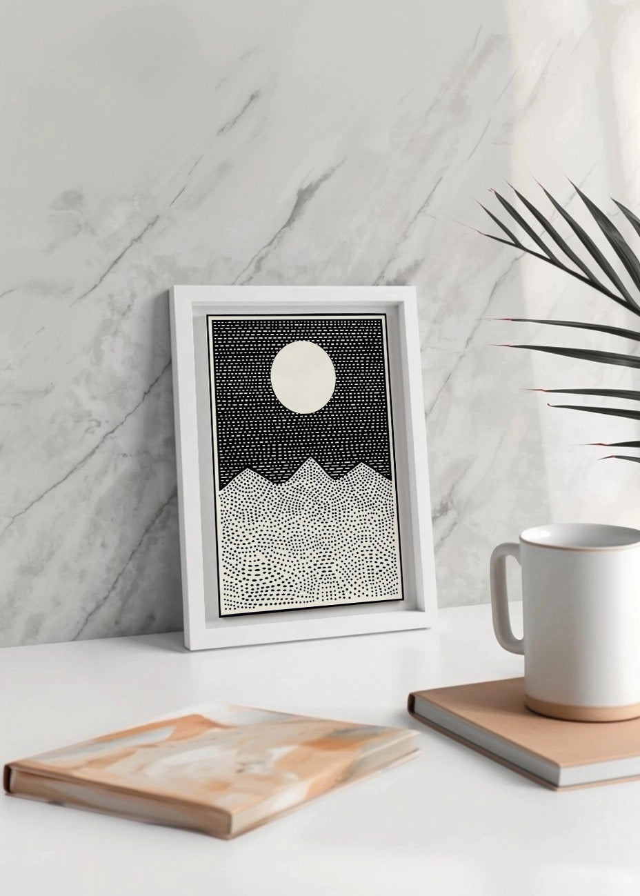 Cuadro Puntillismo al anochecer