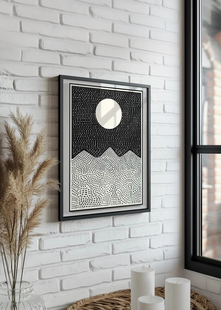 Cuadro Puntillismo al anochecer