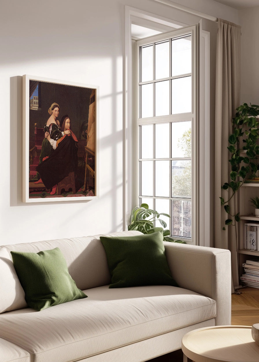 Cuadro Raffaelle y la Fornarina (Ingres)