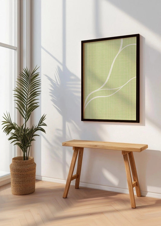 Cuadro Rama tono verde