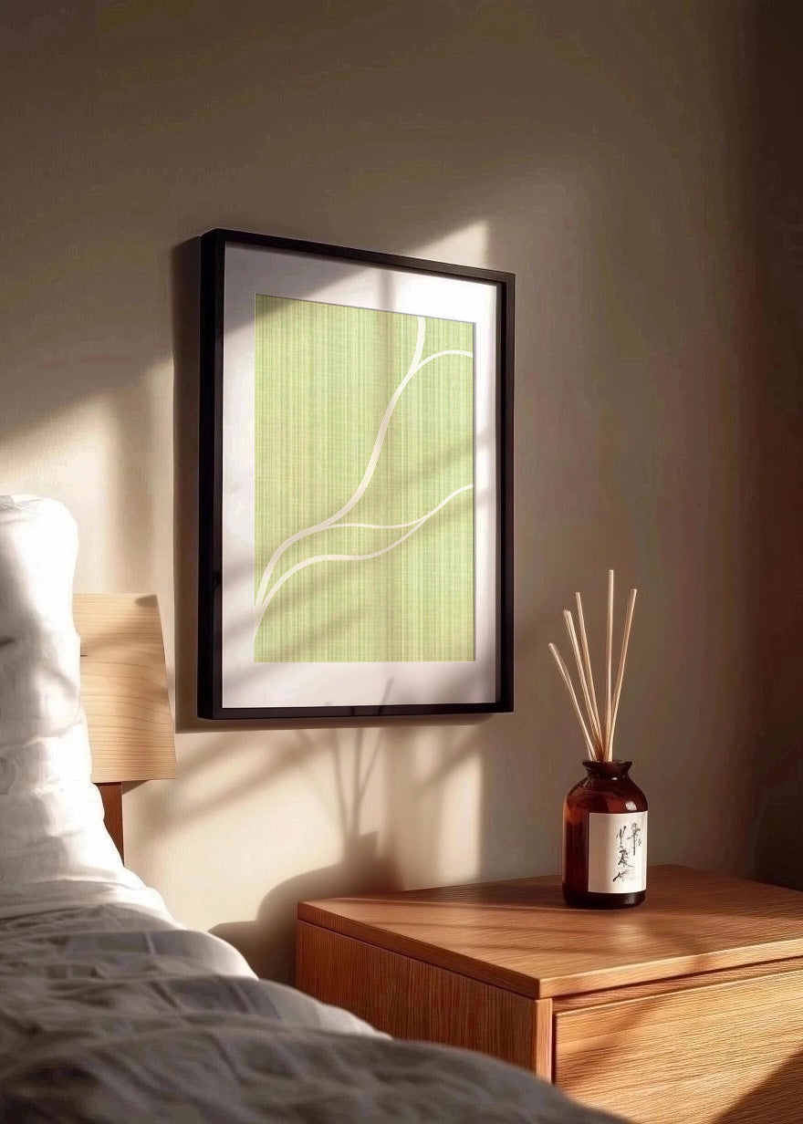 Cuadro Rama tono verde