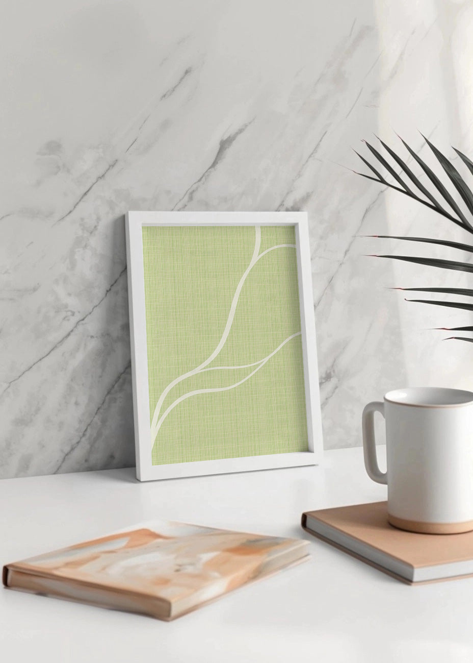 Cuadro Rama tono verde