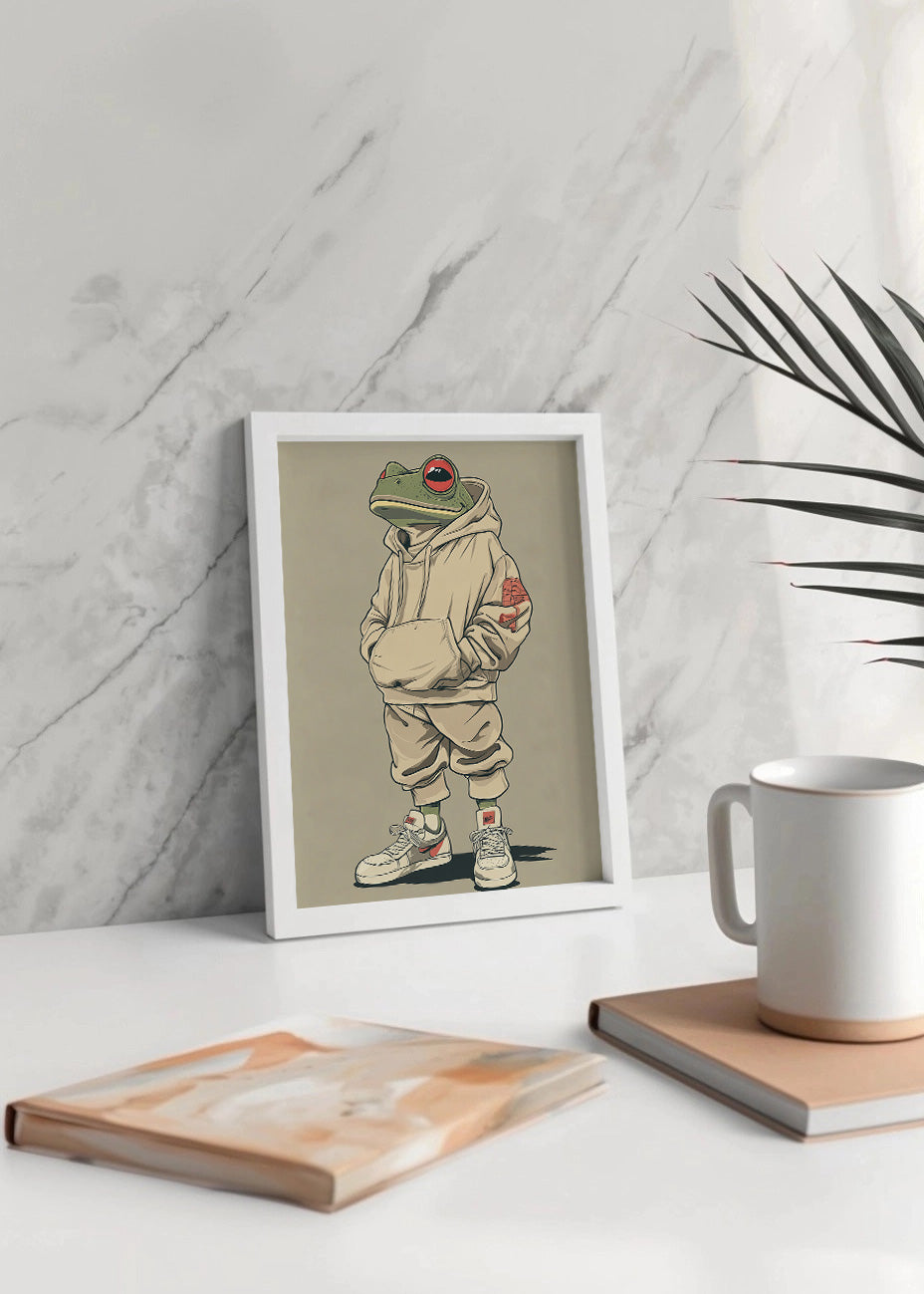 Cuadro Rana pepe swag