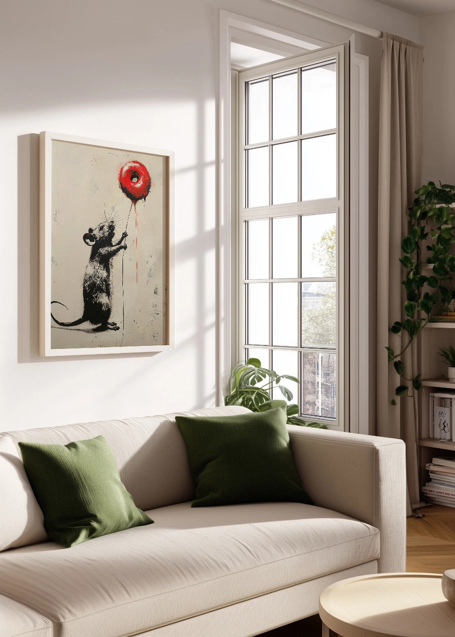 Cuadro Ratón Banksy