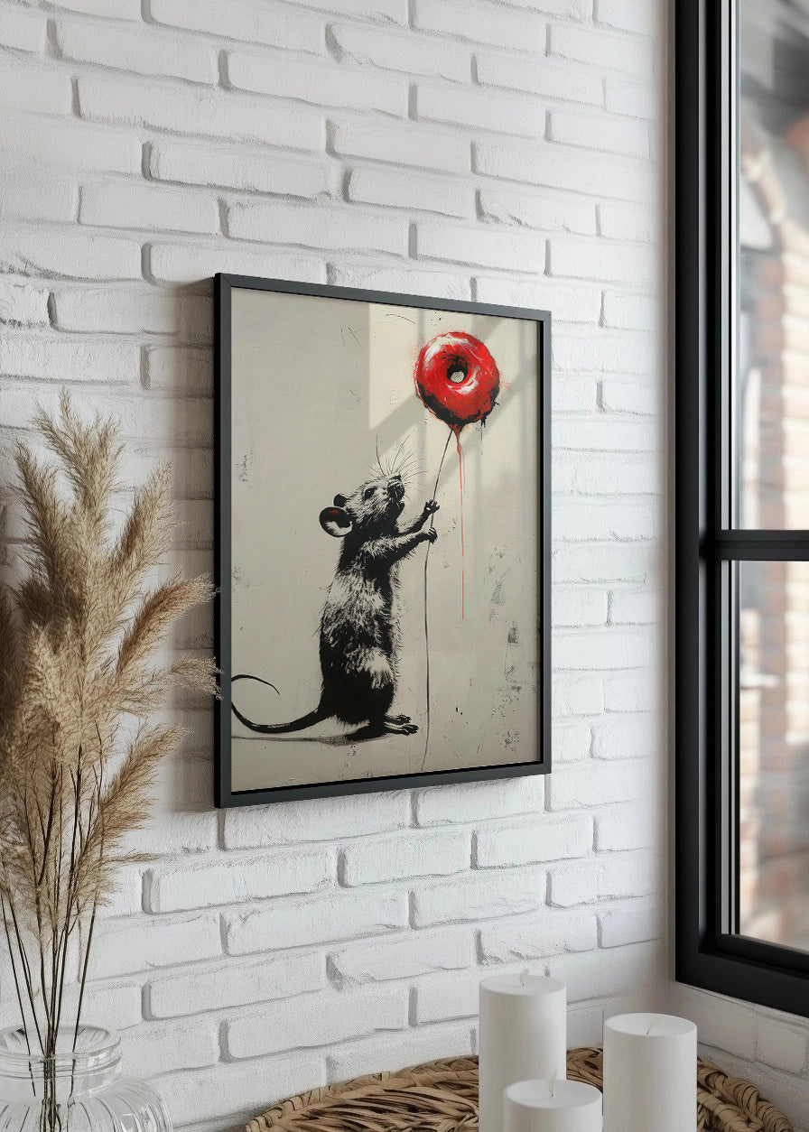 Cuadro Ratón Banksy