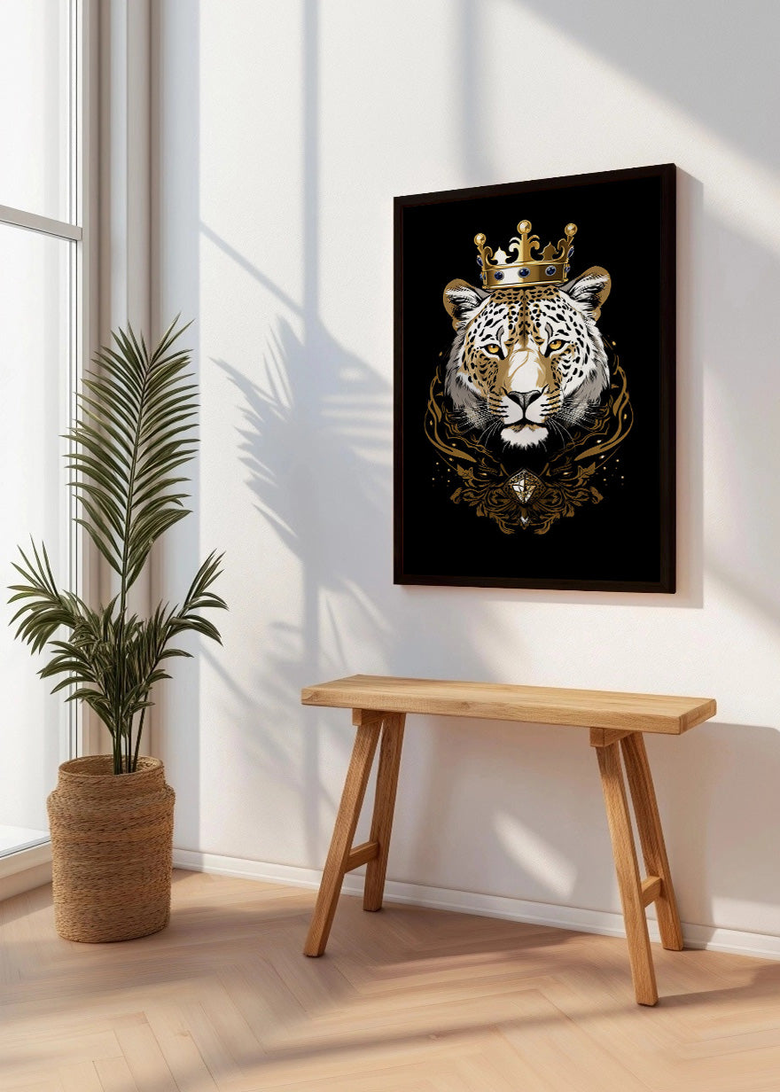 Cuadro Rey leopardo