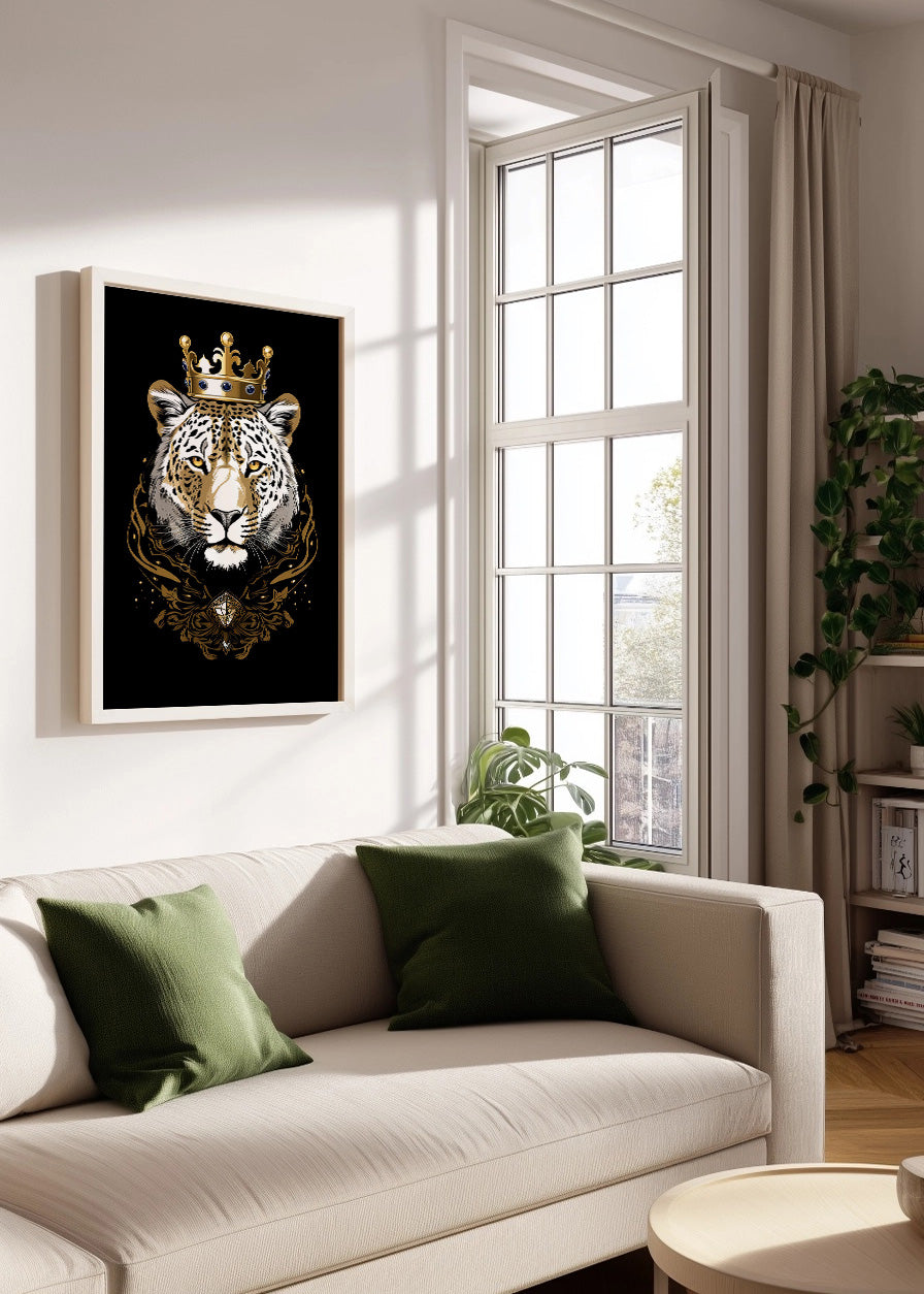 Cuadro Rey leopardo