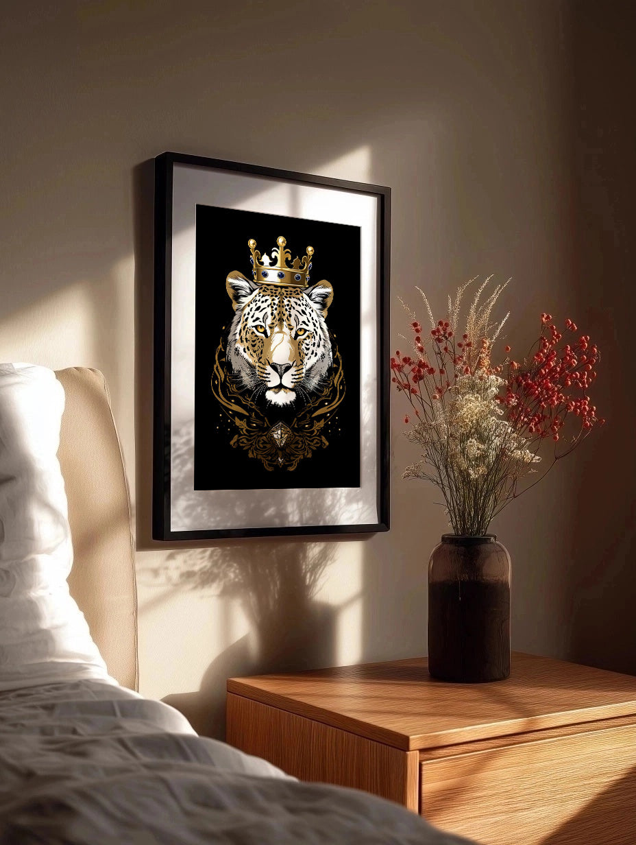 Cuadro Rey leopardo