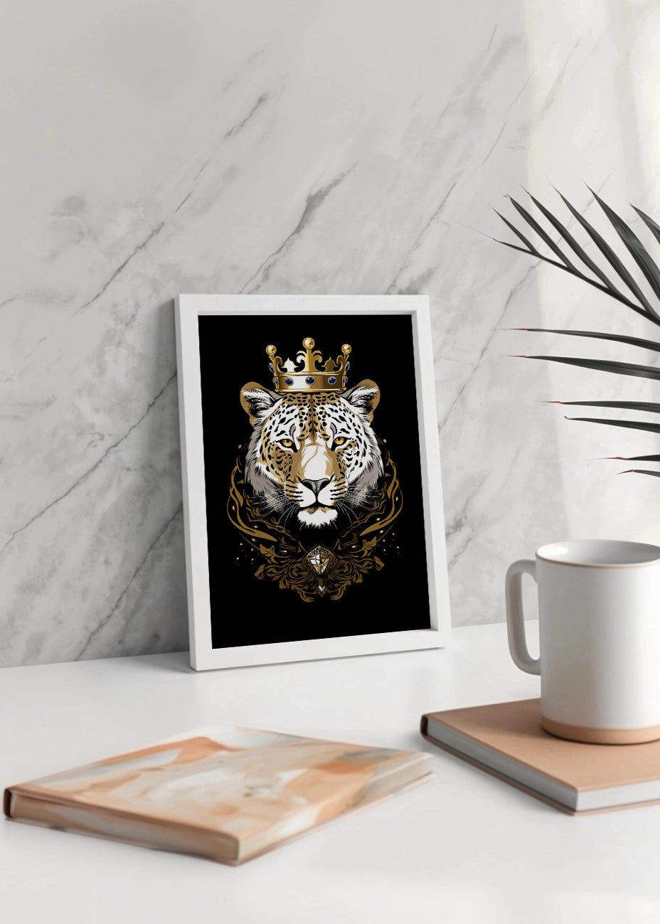Cuadro Rey leopardo