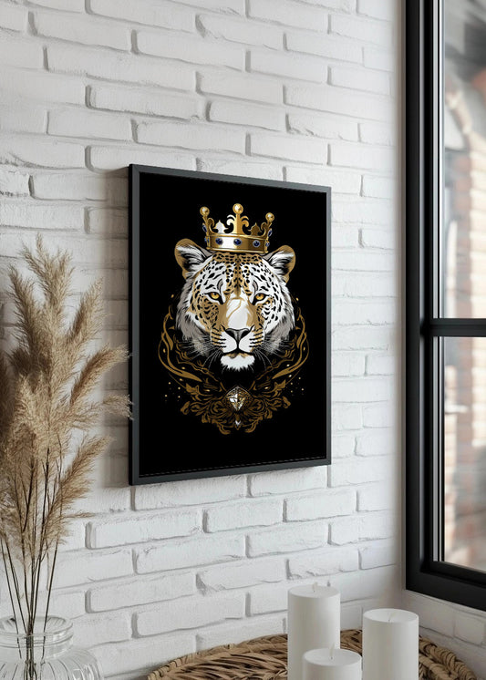 Cuadro Rey leopardo