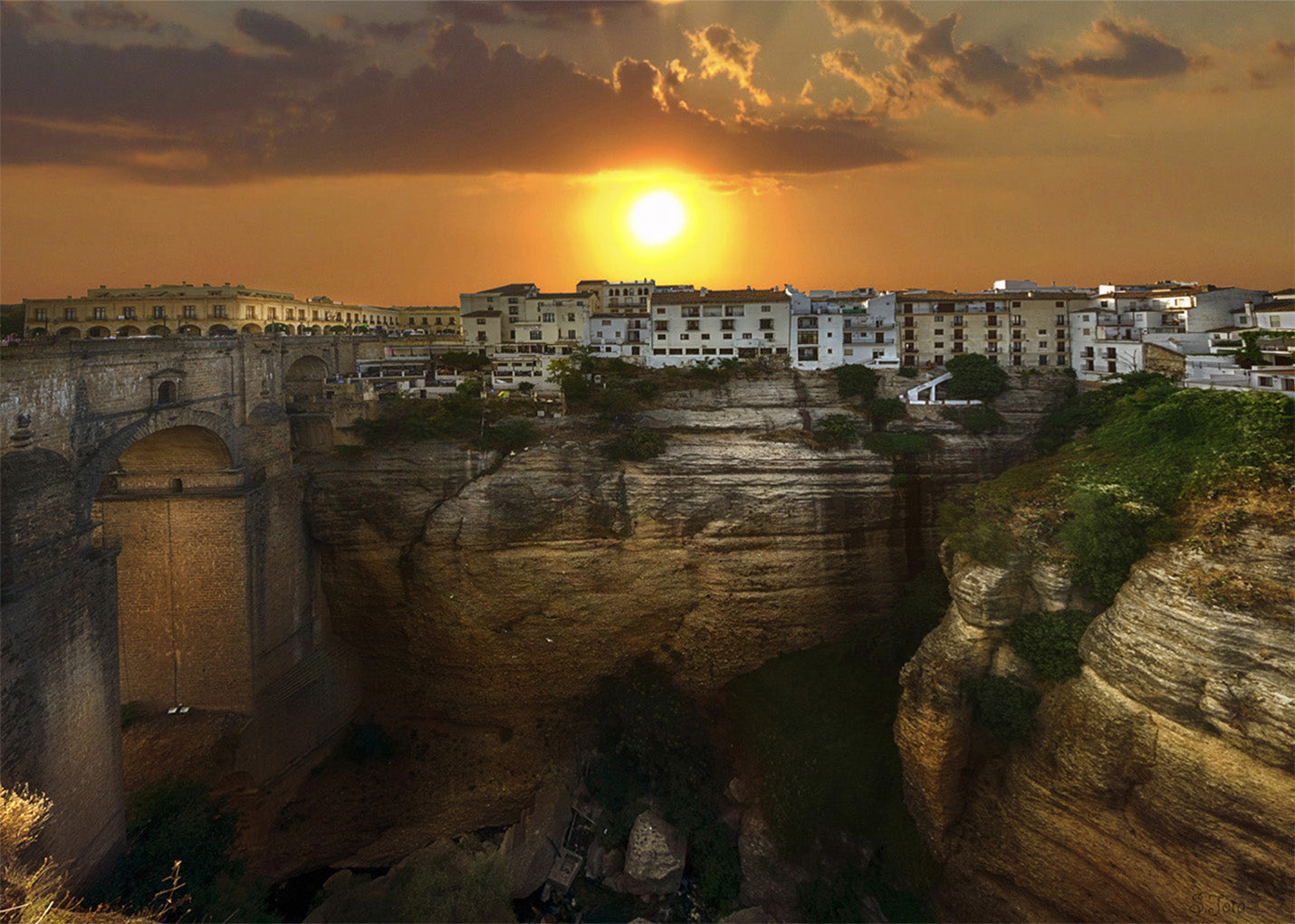 Cuadro Atardecer en Ronda (Málaga)