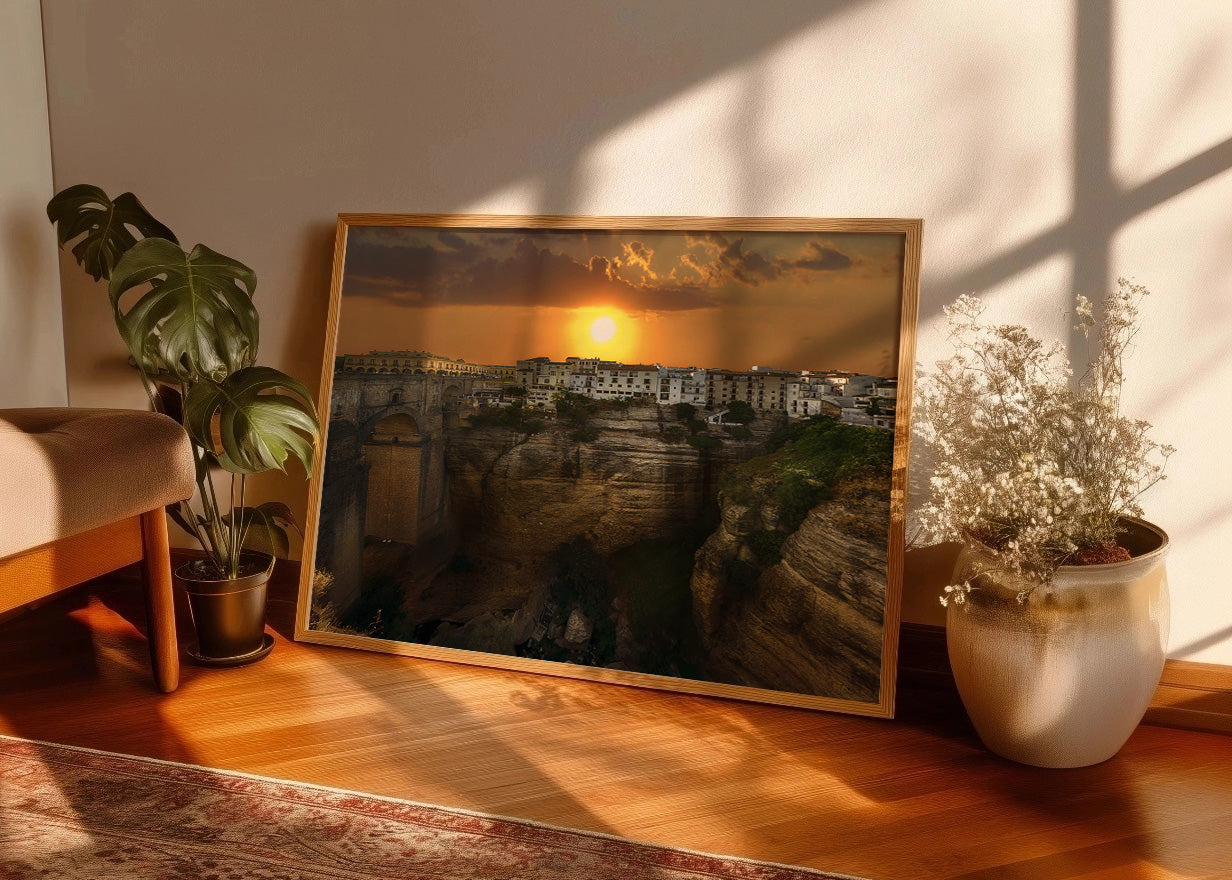Cuadro Atardecer en Ronda (Málaga)