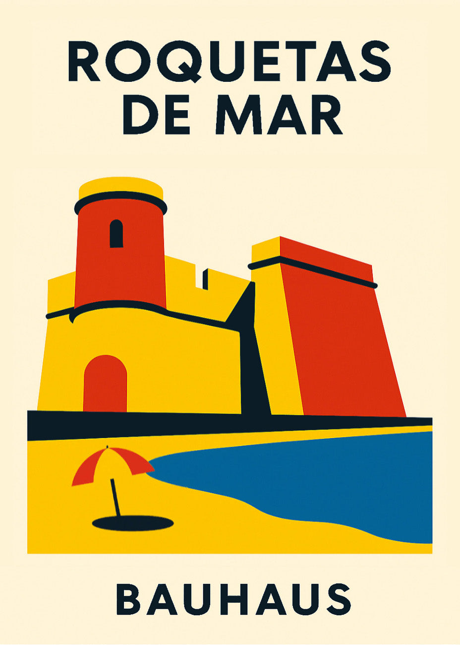 Cuadro Roquetas de Mar Poster Bauhaus