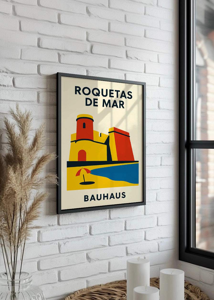 Cuadro Roquetas de Mar Poster Bauhaus