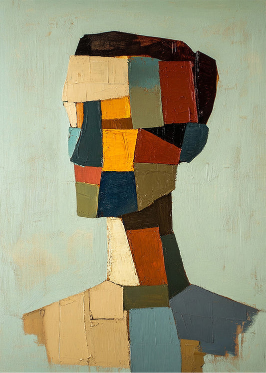 Cuadro Rostro hombre geometrico