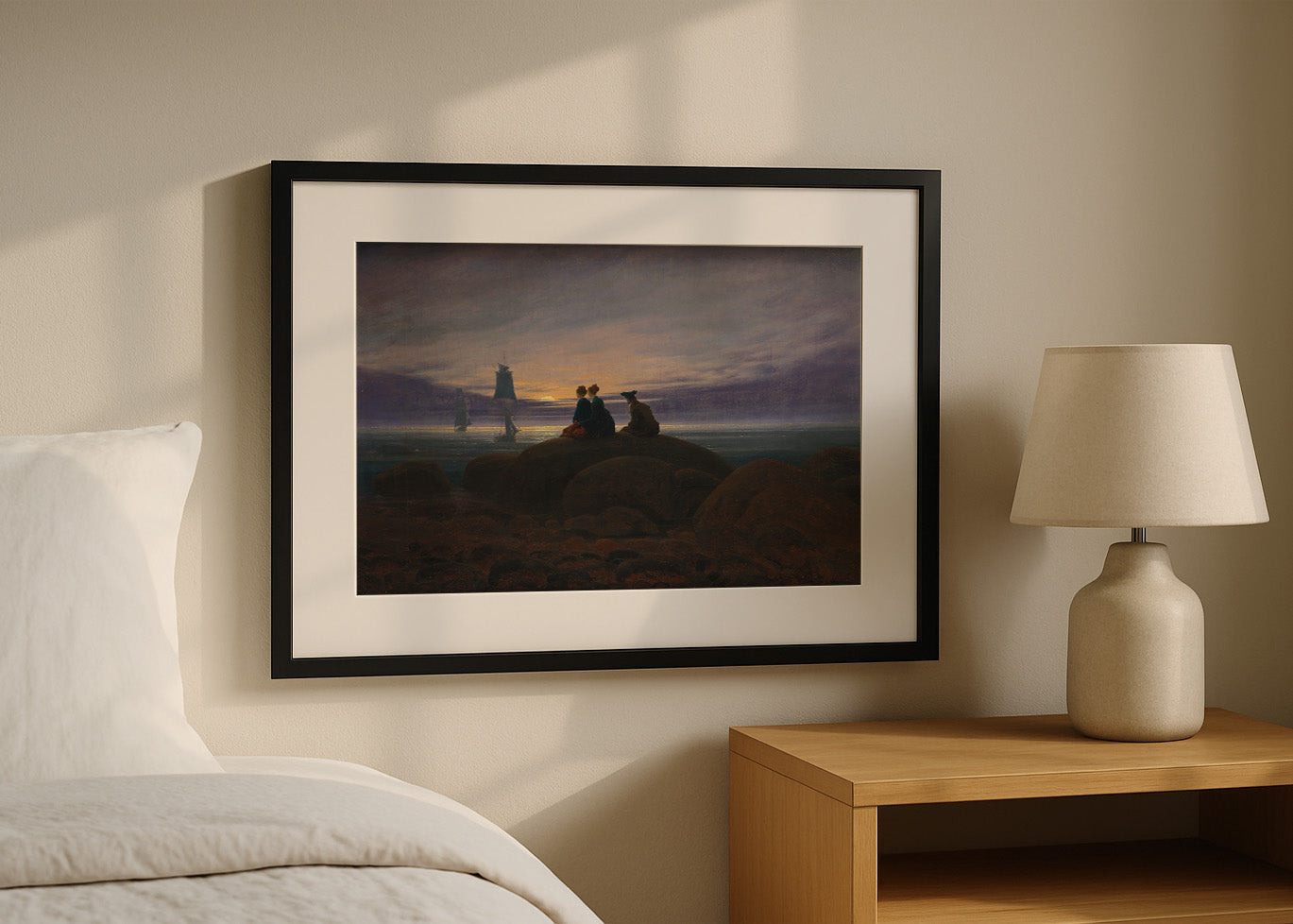 Cuadro Salida de la luna junto al mar (Friedrich)