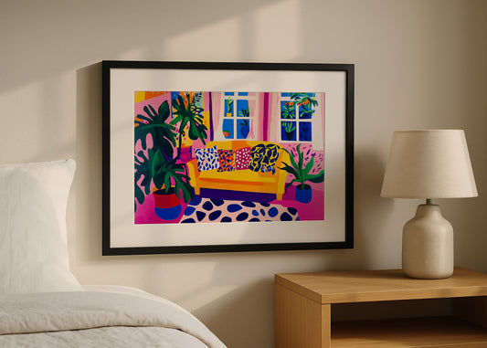Cuadro Salón en colores chillones