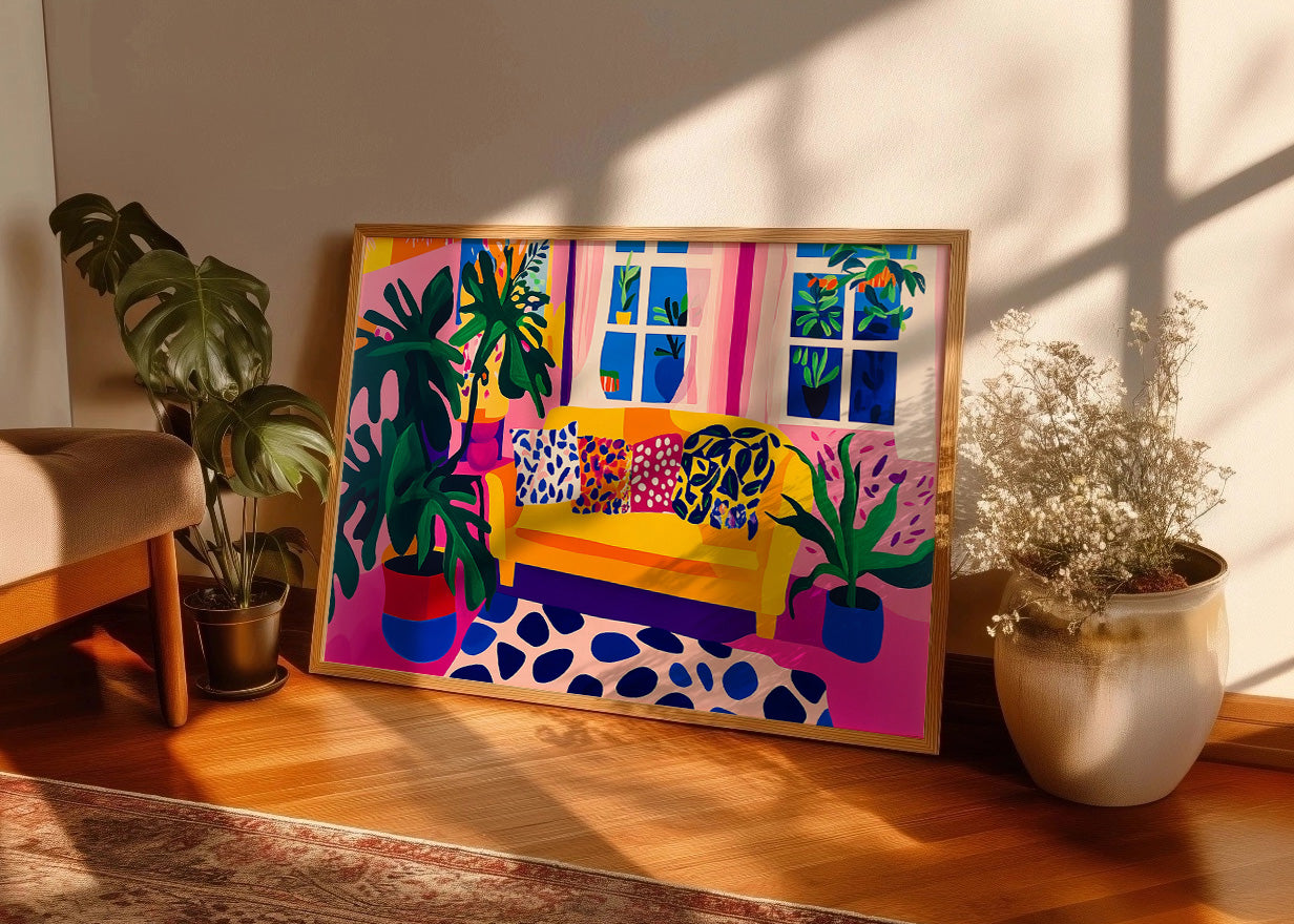 Cuadro Salón en colores chillones