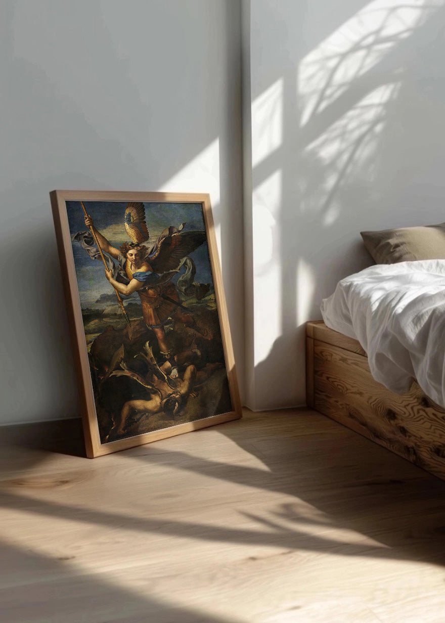 Cuadro San Miguel derrota a Satanás (Rafael)