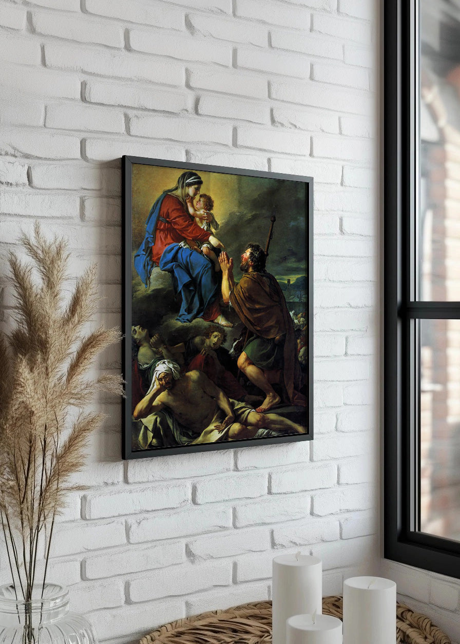 Cuadro San Roque intercediendo ante la Virgen por los apestados (Jacques-Louise David)