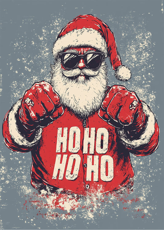 Cuadro Santa claus peleón ho ho ho