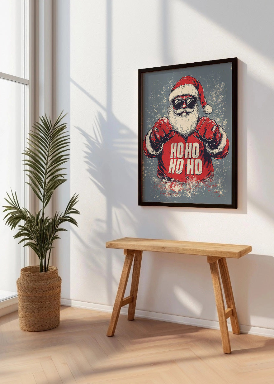 Cuadro Santa claus peleón ho ho ho
