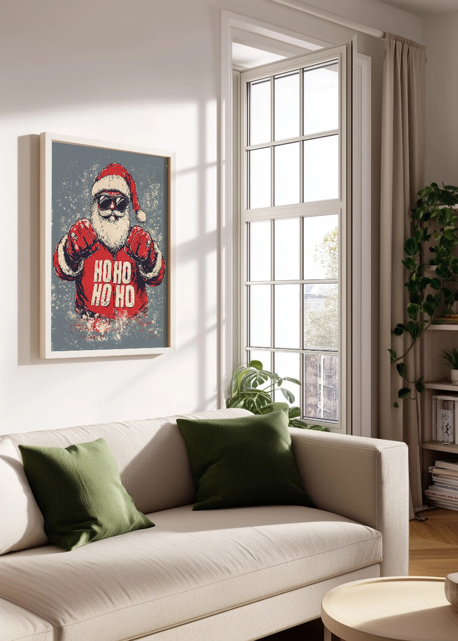 Cuadro Santa claus peleón ho ho ho