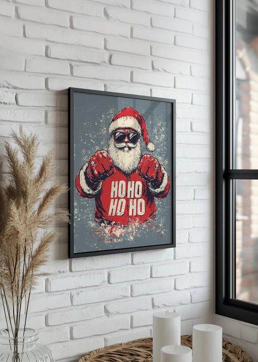 Cuadro Santa claus peleón ho ho ho