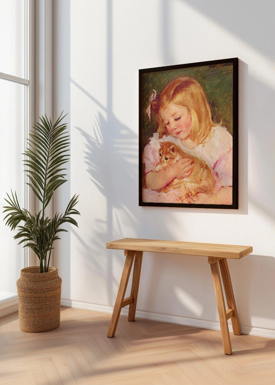 Cuadro Sara holding a cat (Mary Cassatt)