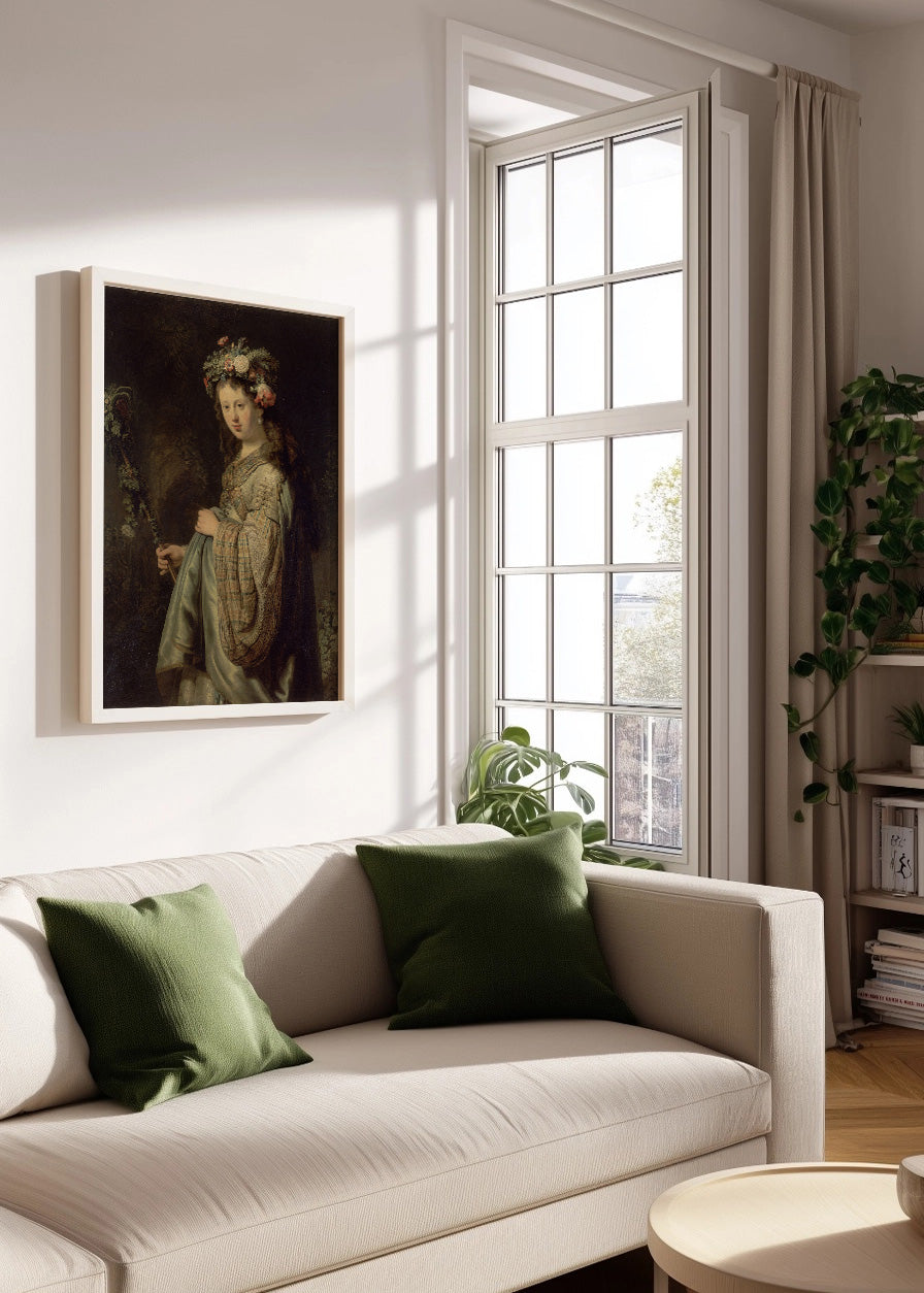 Cuadro Saskia como Flora (Rembrandt)