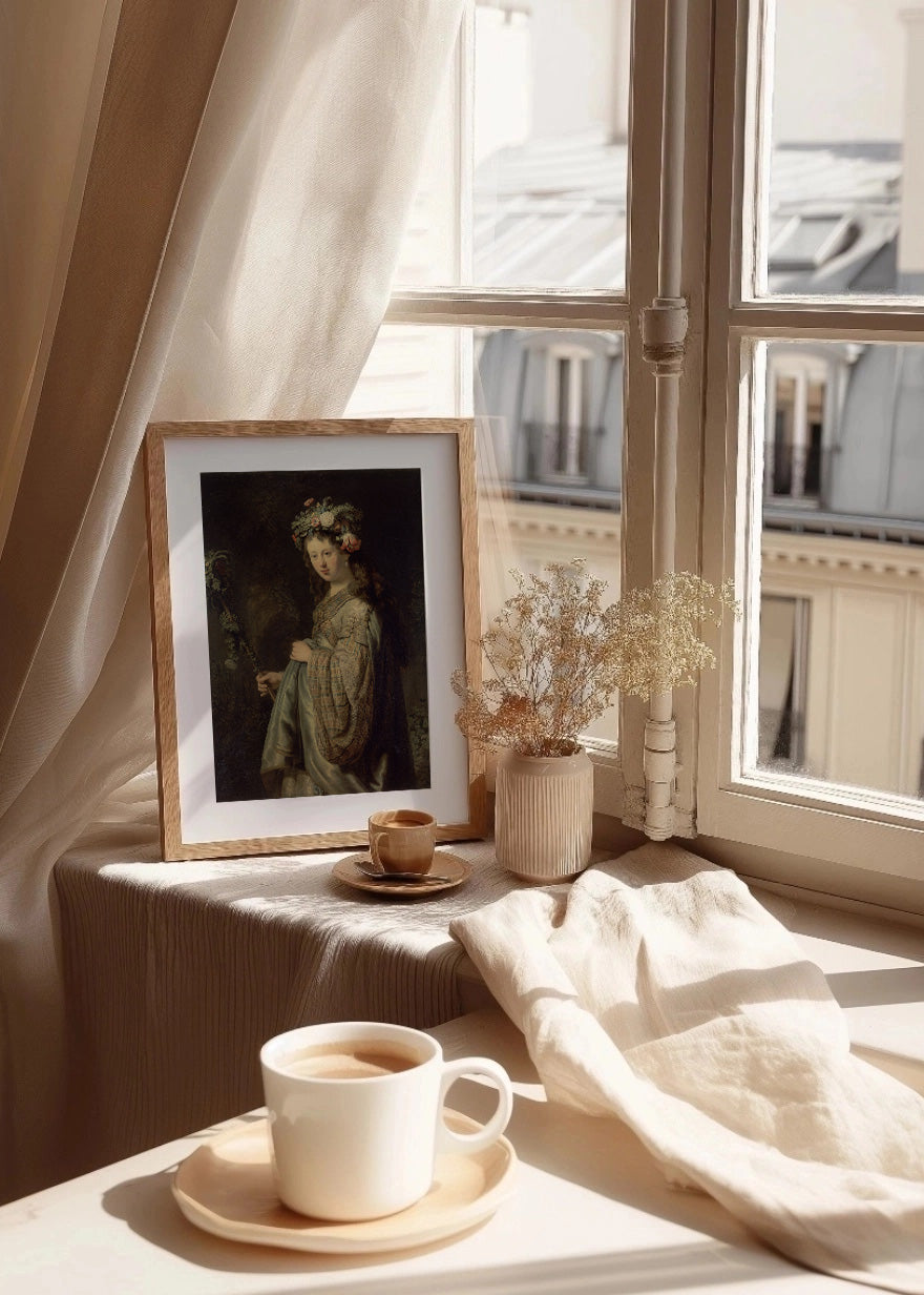Cuadro Saskia como Flora (Rembrandt)