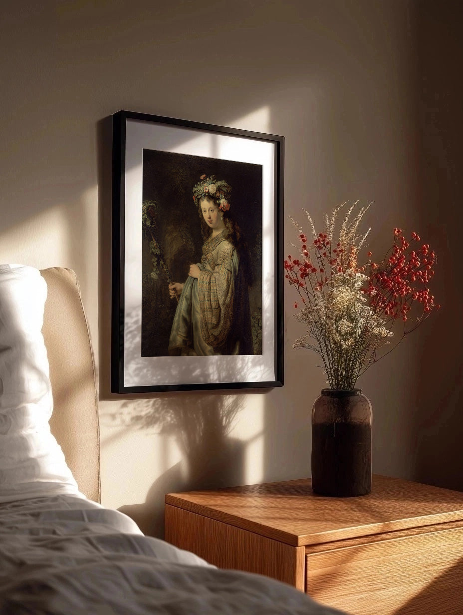 Cuadro Saskia como Flora (Rembrandt)